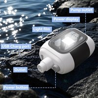 Douche Électrique Portable Rechargeable pour Camping et Extérieur, Pompe de Douche à Main Étanche avec Lumière et Pommeau de Douche Haute Pression