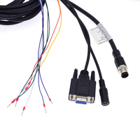 M12 8pin a DB9 Macho IP67 Contactos chapados en oro a prueba de agua RS232 RS485 Cable de cámara industrial