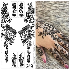 Reusable Henna <strong>Tattoo</strong> Stencils Kit 9 Sheets of Mehendi Stencils for Hands Forearm DIY Indian <strong>Temp</strong> <strong>Tattoos</strong> for Women Girls - Product Image 2