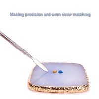 Outils de nail art à double tête en acier inoxydable pour poudre acrylique, gel UV liquide, cuillère, spatule, stylo à points