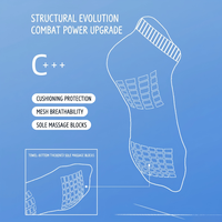 Chaussettes de sport athlétiques antidérapantes professionnelles pour hommes et femmes, avec amorti en boucle éponge, soutien de la voûte plantaire et maille respirante, idéales pour la course à pied