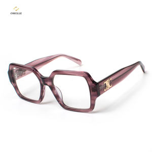 Omelle Best Seller donna <span class=keywords><strong>Vintage</strong></span> retrò occhiali da vista montature grandi dimensioni semplice Design classico irregolare acetato - Product Image 2
