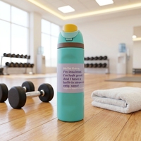 Bouteille d'eau sport isotherme en acier inoxydable vert lac de 24 oz avec paille intégrée et bouchon à ouverture facile à une main, idéale pour le cyclisme et les voyages