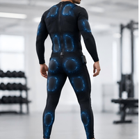 Combinaison intégrale en silicone pour homme, machine d'électrostimulation EMS, combinaison EMS sèche avec boîtier d'alimentation