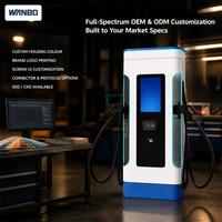 Borne de recharge rapide DC pour véhicules électriques Wanbo-587 60-240kW à double pistolet CCS1 CCS2 avec double écran CE