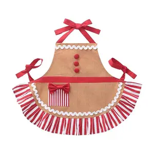 S373 Dễ Thương Phim Hoạt Hình Mô Hình Trẻ Em Giáng Sinh Đầu Bếp Tạp Dề Nấu Ăn Nướng Crafting Sơn Nguồn Cung Cấp Có Thể Điều Chỉnh Trẻ Em Bow Tạp Dề - Product Image 1