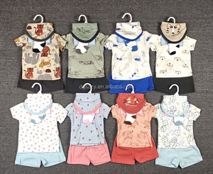 Oferta Especial Conjunto de Verano de Camiseta Corta y Pantalones para Niñas Lote de Ropa Barata para Bebés Mamelucos con Tirantes para Niños en Stock - Product Image 3