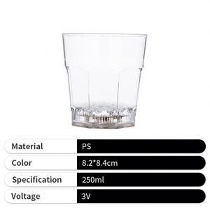 Idées créatives uniques, gobelet en plastique octogonal transparent et lumineux pour les réceptions de mariage et les fêtes - Product Image 2