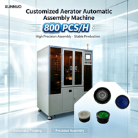 Machine d'assemblage de robinets automatique contrôlée par PLC industrielle XUNNUO certifiée CE, haute capacité 800 pièces/heure, multi-tension, garantie 1 an