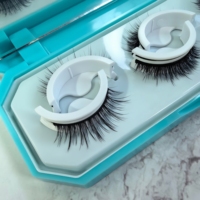 Faux cils autocollants sans colle, réutilisables, 3 paires, marque privée, kit de cils en bande pré-collés, vente en gros