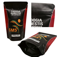 Sachet d'emballage personnalisé à haute barrière en AL VMPET pour compléments alimentaires, fibres nutritionnelles, protéines en poudre, avec fermeture éclair réutilisable