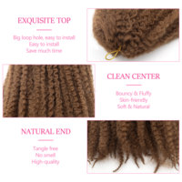 24 pouces #613 Springy Afro Crochet Marley Cheveux Twist Kinky Curly Synthétique Marley Tresse Extension de Cheveux pour Faux Locs
