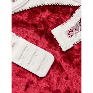 Прозрачный белый кружевной сексуальный комплект из 2 предметов прозрачного нижнего белья бюстгальтер трусики - Product Image 5