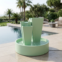 Fontaine d'eau personnalisée en acier inoxydable pour piscine extérieure 2026, décoration paysagère de parc, table d'eau