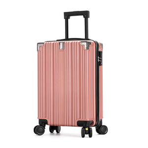 Valise d'affaires rétro à rayures verticales, bagage cabine <span class=keywords><strong>de</strong></span> luxe imperméable, ensemble <span class=keywords><strong>de</strong></span> sacs <span class=keywords><strong>de</strong></span> voyage à roulettes avec protection d'angle - Product Image 4