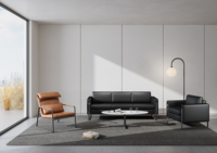 Canapé de bureau commercial robuste avec structure en métal solide pour la demande de mobilier de bureau en gros cadre pour les projets FF&E