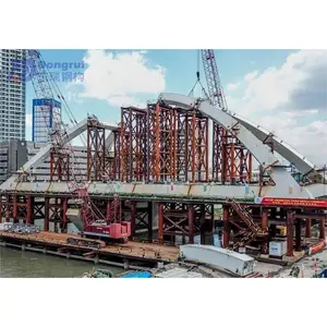 Fabrication structure en acier treillis ponts piétonniers flottants bâtiment métallique