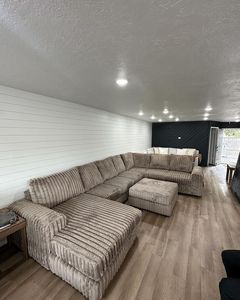 Bộ ghế sofa mô đun vải nhung sọc dày kiểu Mỹ ATUNUS, chất liệu vải nén, dành cho phòng khách - Product Image 5