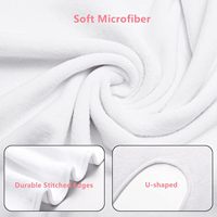 Serviettes de salon et de spa personnalisées en forme de U, serviettes pour le visage en microfibre blanche, serviettes de beauté faciales avec fourche fendue
