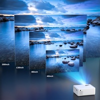Projecteur portable Everycom B10 8500 lumens LED, résolution native 1280*720 HD, compatible 1080p, mini projecteur de cinéma en plein air