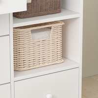 Table à langer blanche pour bébé, commode à 5 tiroirs, commode de chambre d'enfant