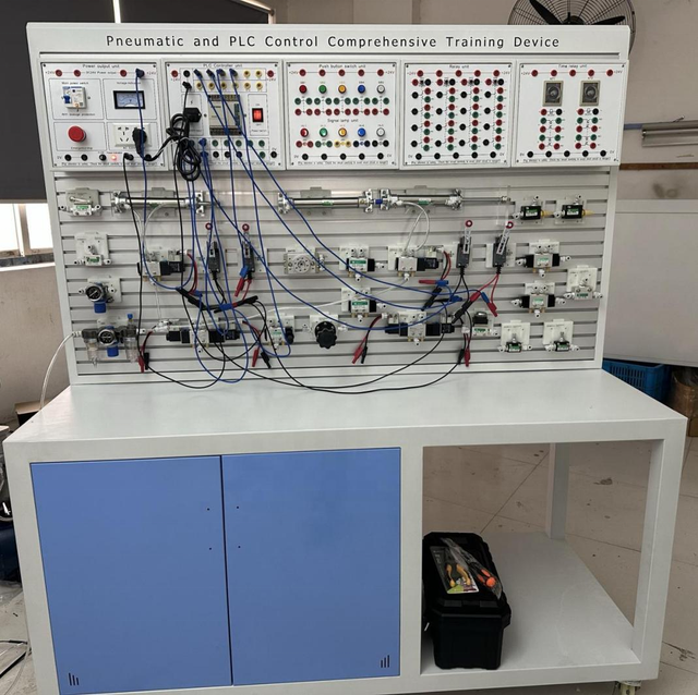 Training Bench Pneumatic Advanced Hydraulic Pneumatic PLC Control Training Kit New Technical Vocational Educational Equipment