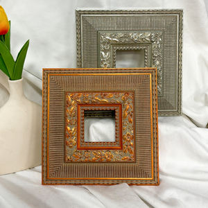 Venta al por Mayor de Fábrica: Marcos de <span class=keywords><strong>Lienzo</strong></span> Clásicos en Oro y Plata, Anchos y Grandes, de 4x4, 6x6, 8x8 y 8x10 Pulgadas, para Decoración de Paredes de Hogar y Galerías - Product Image 3