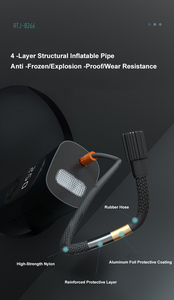 Compressore digitale pneumatico ricaricabile portatile per <span class=keywords><strong>auto</strong></span> bici pompa aria gonfiatore con Display LCD - Product Image 6