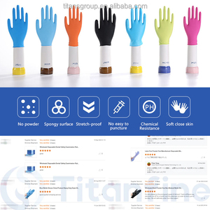 Guanti senza polvere 100 pezzi per scatola esame medico guanto in nitrile commercio all'ingrosso della fabbrica - Product Image 4