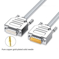 Cable de Conector Industrial DB15 de Alta Flexibilidad para Cadena Portacables, Cable de Extensión DB15 Macho a Macho/Hembra de 15 Pines