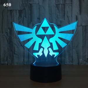 Custom Logo 3D Acrylic Night <strong>Light</strong> <strong>Table</strong> Lamp with LED Modern Design Touch Control for Bedroom Promotional Gift with Brand Logo - Product Image 1