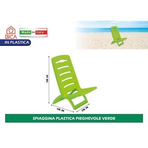 Tavolo da Spiaggia Pieghevole in Plastica Verde per le Tue Esigenze di Seduta da Spiaggia - Product Image 1