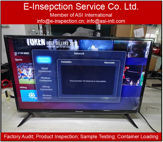 Guangzhou Shenzhen Zhejiang Ningbo Yiwu Shanghai Smart TV Led Screen Product Inspection FBA Full Final Inspection Service