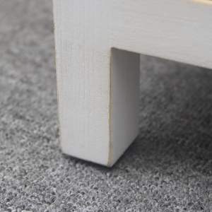 PARISLOFT Mesita de Noche de Madera Maciza, Mesa Auxiliar Pequeña para Dormitorio Estilo Rústico con Almacenamiento y Patas, Diseño Moderno - Product Image 3