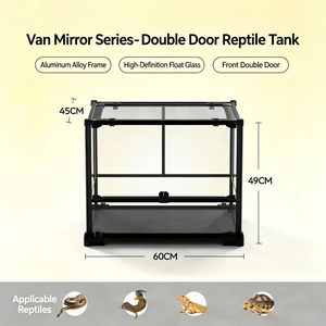 Terrarium en verre moderne et écologique pour reptiles, anti-évasion, empilable, pour <span class=keywords><strong>Dragon</strong></span> barbu, Python boule, Gecko léopard, Serpent maïs - Vente en gros - Product Image 2