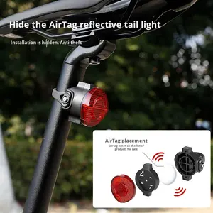 バイクテールライト自転車リフレクターリアライト隠し盗難防止<span class=keywords><strong>GPS</strong></span>トラッカーアクセサリー自転車スクーター用AirTagホルダー - Product Image 2