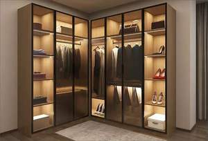 أدوات Kejia الحديثة لتثبيت الملابس داخل غرفة النوم بتصميم حسب الطلب من الخشب لتثبيت ملابس غرفة النوم - Product Image 3