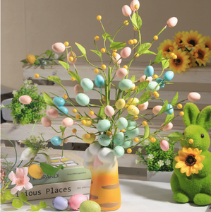 DAMAI Wholesale <b>Easter</b> Decor Foam Egg Flower Bouquet Picks Sticks Floral Arrangement Decor for Party Tabletop <b>Ornament</b> Supplies - Product Image 1