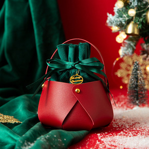 Nuova Creativa Borsa Regalo <span class=keywords><strong>di</strong></span> <span class=keywords><strong>Natale</strong></span> in Pelle e Velluto, Sacchetti per Mele della <span class=keywords><strong>Vigilia</strong></span> <span class=keywords><strong>di</strong></span> <span class=keywords><strong>Natale</strong></span>, Cesto <span class=keywords><strong>di</strong></span> Caramelle, Pacchetto Regalo <span class=keywords><strong>di</strong></span> <span class=keywords><strong>Natale</strong></span> - Product Image 6