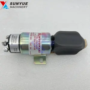 Woodward yakıt kapatma durdurma solenoidi valfi kapatma 3864274 600-815-7550 6008157550 1751ES-24E7U1B1S5 1751ES-24E7U1B1S5A kesti