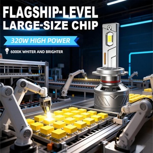 Xenplus 70000LM 320W 6000K Phare LED <span class=keywords><strong>de</strong></span> voiture longue durée H1 H11 Faisceau haut et bas 12V Kit d'éclairage automobile 9012 Phares LED haute puissance - Product Image 3