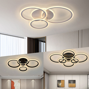 Lámpara de Techo Redonda LED Acrílica Moderna con Marco de Hierro, Iluminación para Sala de Estar, Alto CRI 90, Vida Útil de 50000 Horas - Product Image 3