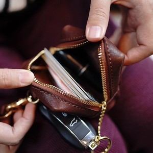 New Nylon Zipper Closure <b>Mini</b> Water Resistant Coin Purse with Wrist Strap for Earphones Lipstick Car Keys Cards - Product Image 3