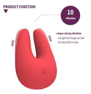 Vibromasseur double lapin à 10 fréquences pour femmes, massage des seins, forte vibration, stimulation clitoridienne, silicone liquide, jouet sexuel pour adultes - Product Image 2