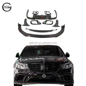 Kit in fibra di carbonio per <span class=keywords><strong>Mercedes</strong></span> classe W222 S63 AMG S65 AMG a reggiseno kit bus labbra anteriori <span class=keywords><strong>B</strong></span> diffusori posteriori spoiler parafanghi prese d'aria - Product Image 1