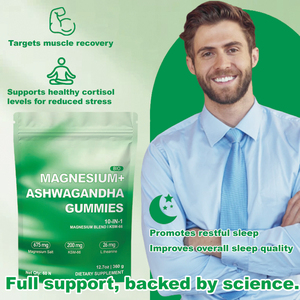 AHUALYN Gommose di Magnesio e Ashwagandha Personalizzabili OEM/ODM, Integratore Alimentare con Miscela <span class=keywords><strong>Bio</strong></span> di Magnesio 10-in-1 - Product Image 3
