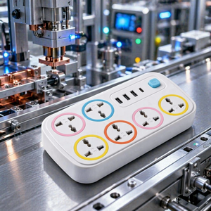 Multipresa con cavo di <span class=keywords><strong>prolunga</strong></span> da 1,8 m, stazione di ricarica con <span class=keywords><strong>3</strong></span> porte <span class=keywords><strong>USB</strong></span> + 1 porta Type-C, adattatore multi-presa con spina AU per il mercato australiano - Product Image 6