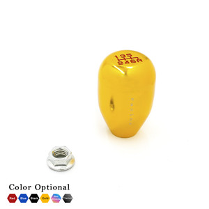 Car Gear <b>Shift</b> <b>Knob</b> Universal 6 Speed Manual Aluminum Alloy Gold Ergonomic Racing Style - Product Image 1