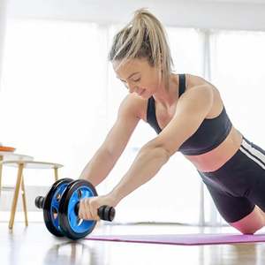 Rueda Abdominal de EVA y ABS Silenciosa, Rodillo Antideslizante con Tapete para Rodillas, para Entrenamiento Muscular en Casa, Equipo de Ejercicio y Fitness - Product Image 1