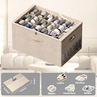 Boîte de rangement pour chaussures rectangulaire, capacité de 18 paires, pliable avec couvercle transparent, étanche, séparateurs réglables, 60x40x30cm